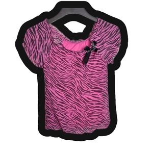 Pink animal print blouse